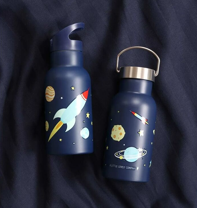 A Little Lovely Company: Μπουκάλι με διπλό τοίχωμα από ανοξείδωτο ατσάλι 350ml Space