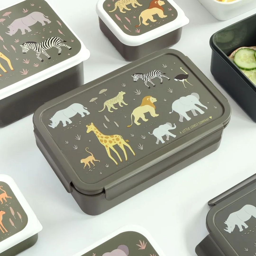 A little lovely company Δοχείο φαγητού Bento Lunch box Savanna BBSAGR65