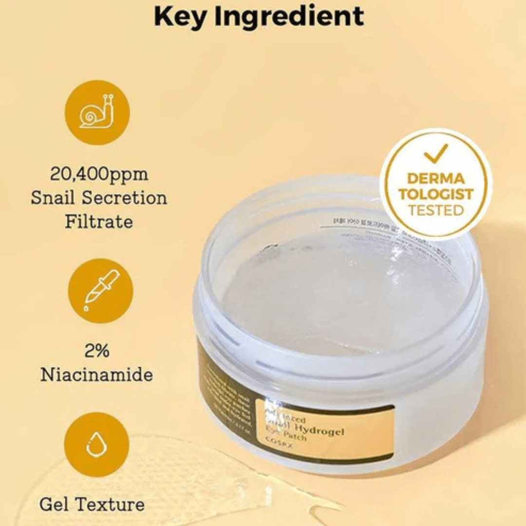 Advanced Snail Hydrogel Eye Patch - 60pcs | COSRX