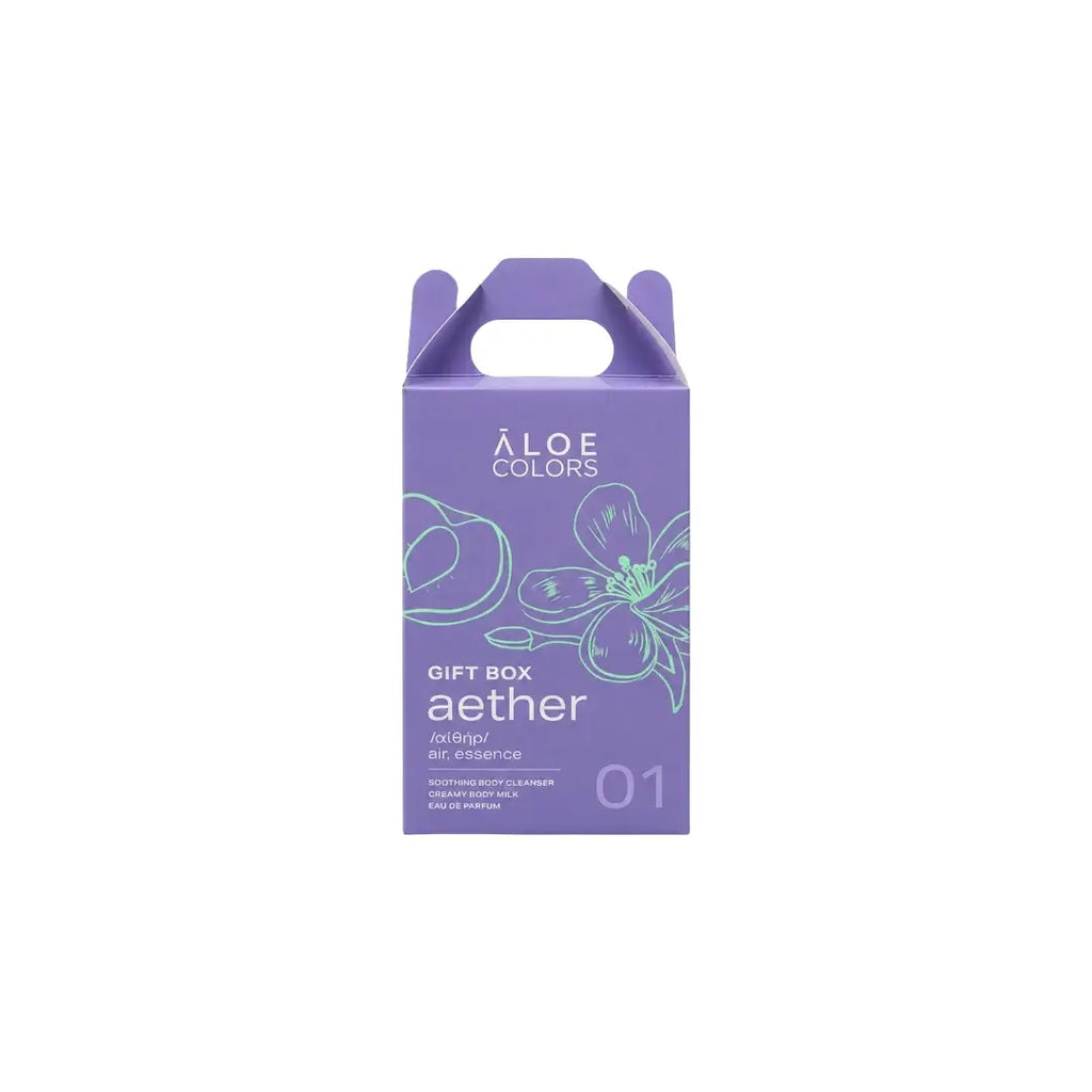 The Aether Gift Box - Body Cleanser + Body Milk + Eau De Parfum | Aloe+ Colors