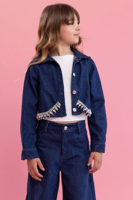 Alice  Jean Jacket με Κρύσταλλα Μπλε