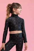Alice Σετ Κολάν με Cropped Ζακέτα Print Μαύρο