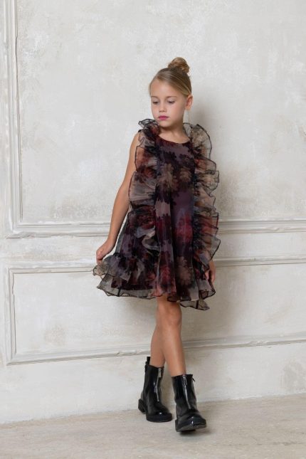 Alice Φόρεμα από Οργάντζα με Βολάν