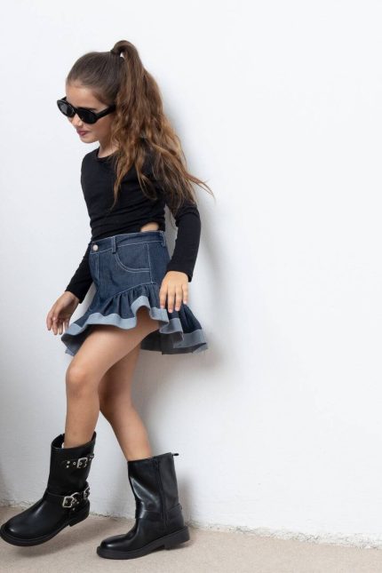 Alice φούστα Denim με βολάν