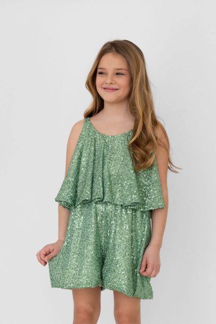 Alice ολόσωμο σορτσάκι από παγέτα mint