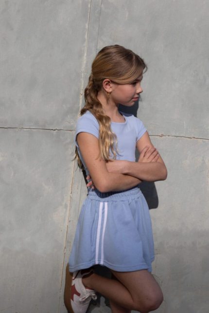 Alice σορτσάκι φούτερ με ρίγες γαλάζιο