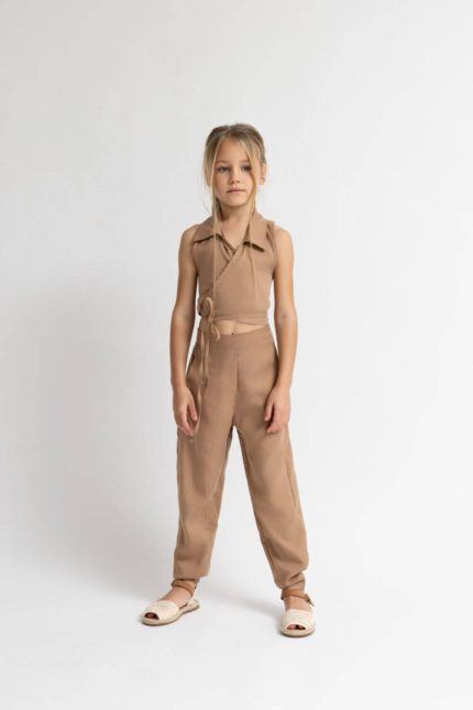 Alice σετ τοπ με παντελόνι καφέ