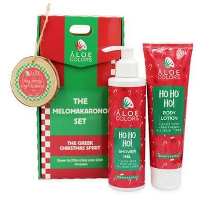 The Melomakarono Set - Shower Gel &amp; Body Lotion + Ornament | Aloe+ Colors