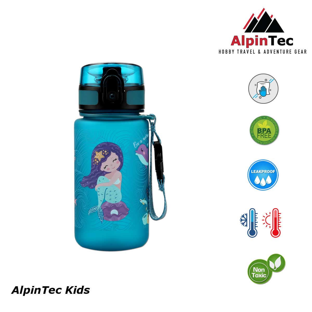 AlpinTec Παγούρι Γοργόνα 350ml Γαλάζιο C-350CI-MER