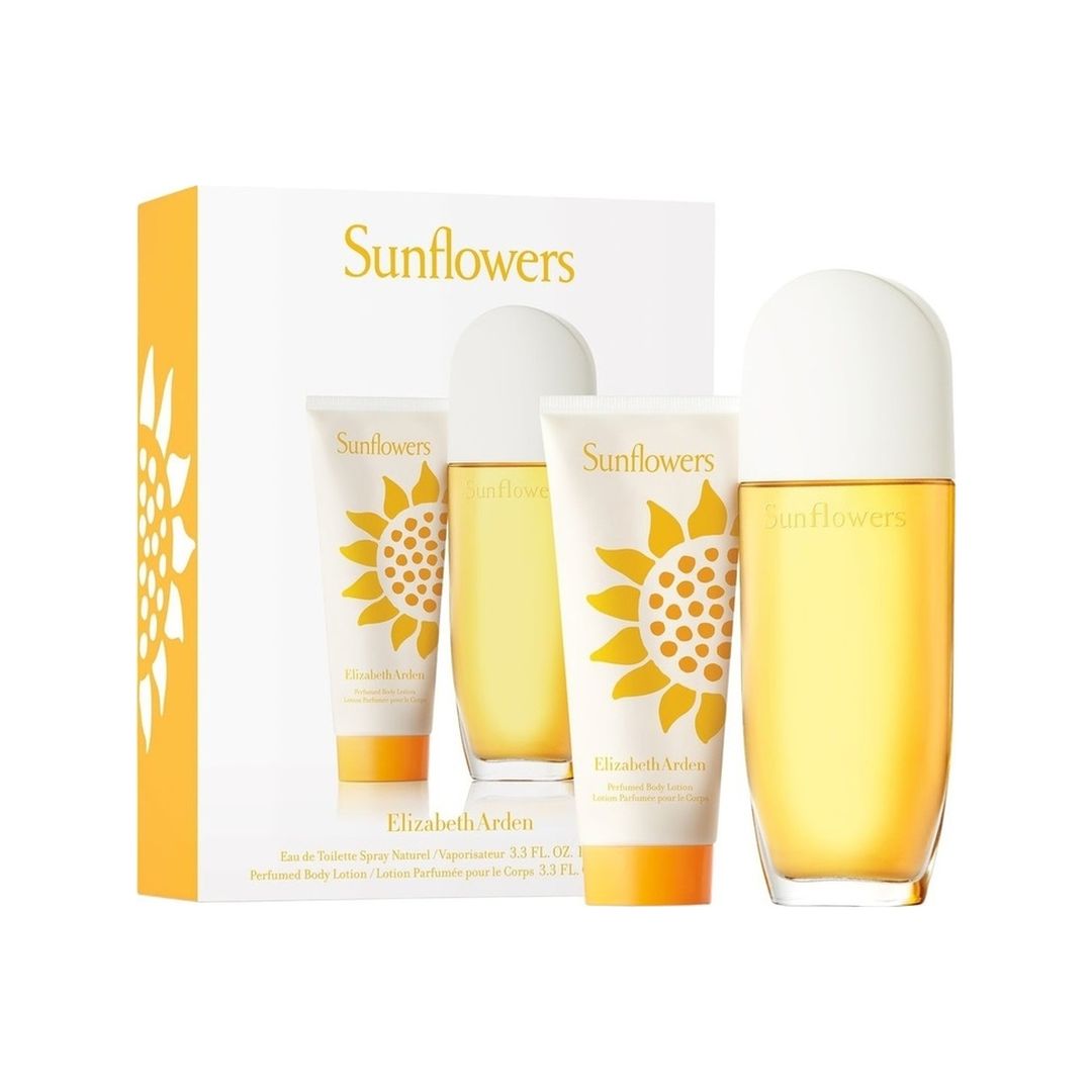 Elizabeth Arden | Sunflowers Women Gift Set Eau De Toilette Spray 100ml & Body Lotion 100ml | EASWGS100
