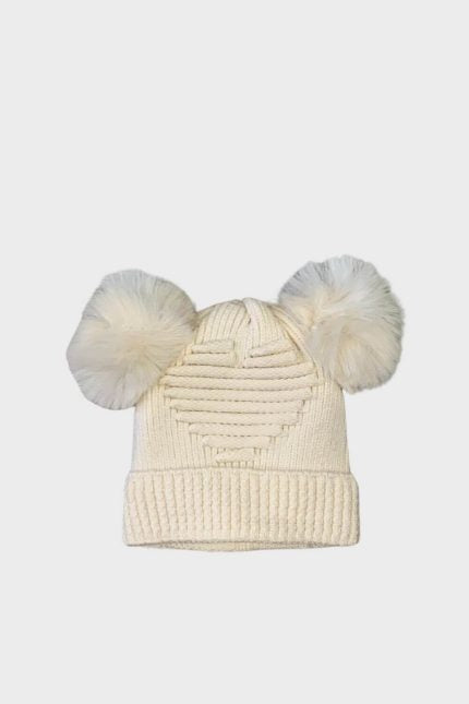 Aria σκουφάκι καρδιά baby εκρού