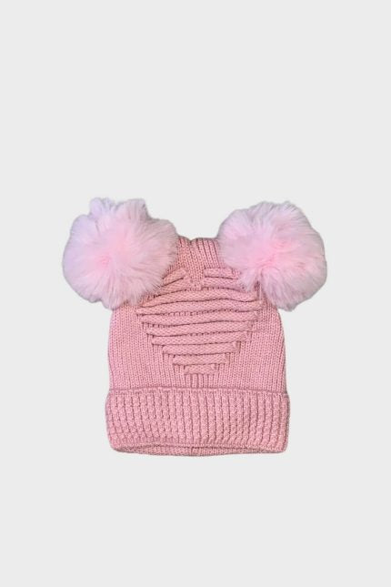 Aria σκουφάκι καρδιά baby ροζ