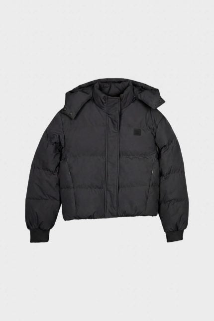Ativo Puffer Μπουφάν με Κουκούλα Μαύρο