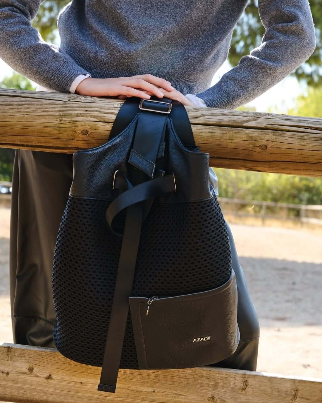 Τσάντα Πλάτης Mesh (Δίχτυ) Μαύρη – Backpack | Azade