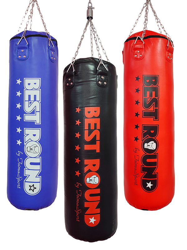 BEST ROUND PUNCHING BAG - ΣΑΚΟΣ ΤΟΥ BOX ΓΕΜΑΤΟΣ (BLACK-BLUE-RED)