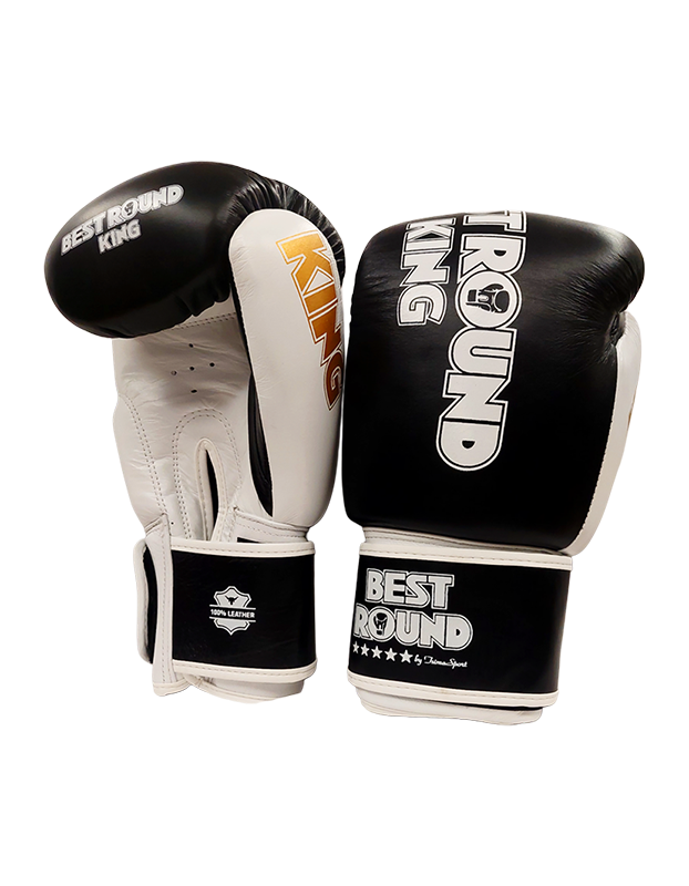 BEST ROUND KING LEATHER GLOVES - ΔΕΡΜΑΤΙΝΑ ΓΑΝΤΙΑ ΤΟΥ BOX (BLACK/ΜΑΥΡΑ)