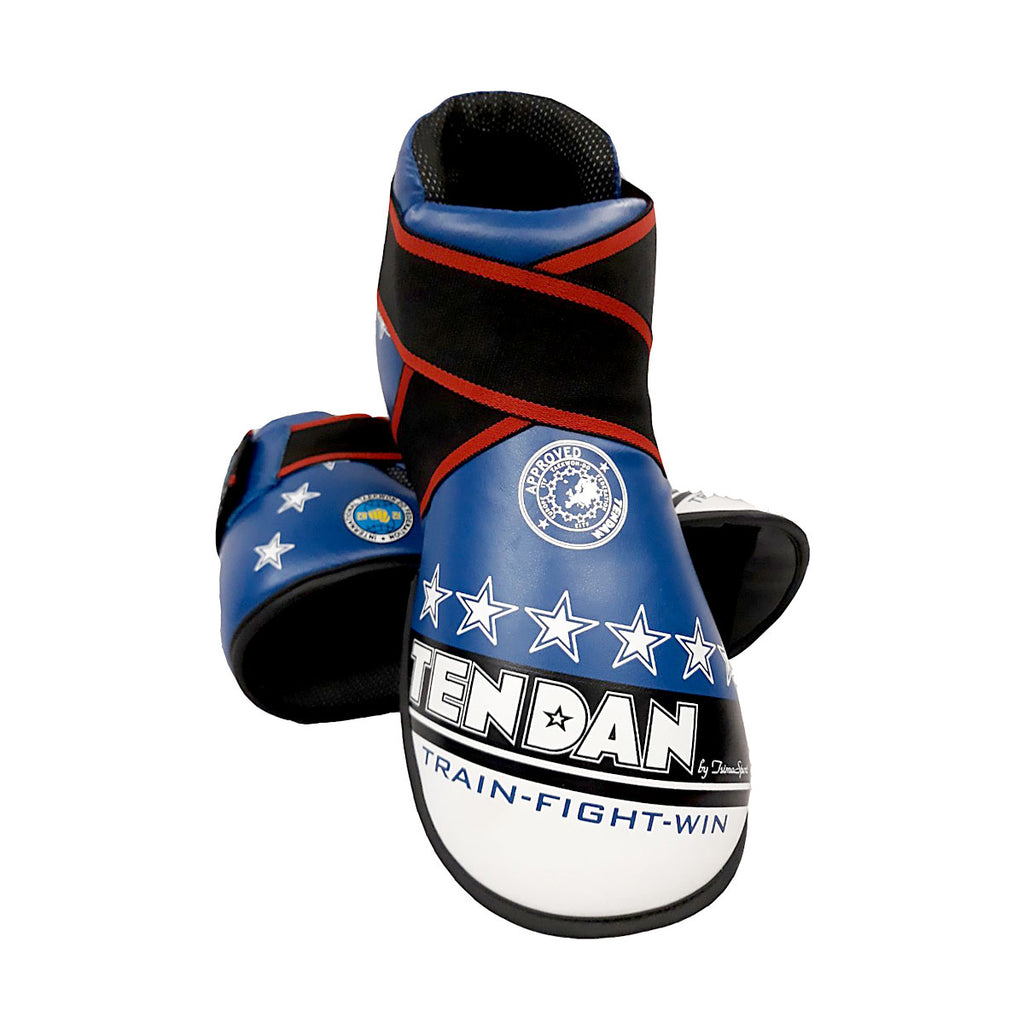 BOOTS EITF PU NEW DESIGN APPROVED RED/BLUE