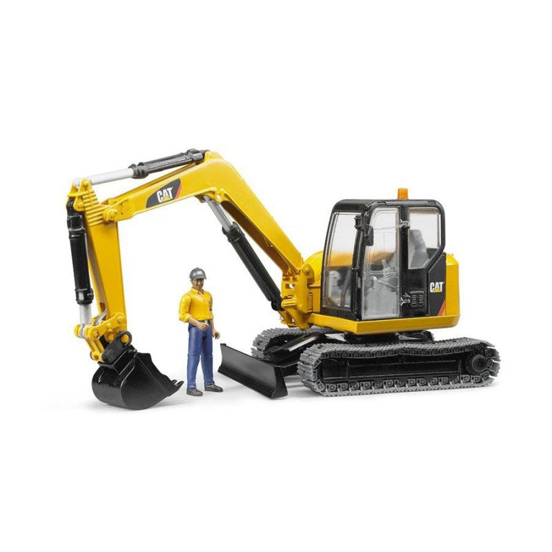 bruder Εκσκαφέας CAT Mini Με Ερπύστριες Και Εργάτη BR002466