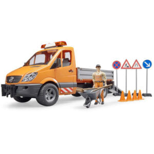 bruder Mercedes Benz Sprinter Φορτηγάκι Δημοτικών Εργασιών Με Εργάτη BR002537