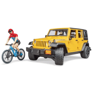 Bruder Jeep Wrangler Rubicon με Ποδήλατο και Αναβάτη BR002543