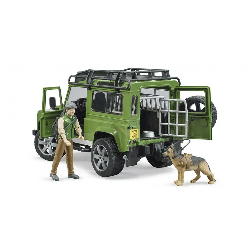 Bruder Τζίπ Land Rover Με Κυνηγό, Σκύλο Και Εξοπλισμό BR002587