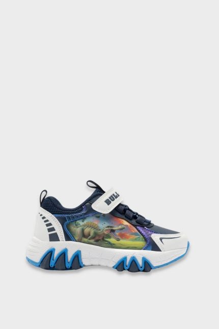 Bull Boys SPUTAFUOCO Παιδικά Sneakers Δεινόσαυρος με Φωτάκια Μπλε