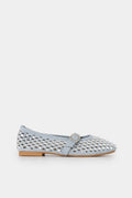 Μπαλαρίνα Seira Suede Strass Γαλάζιο