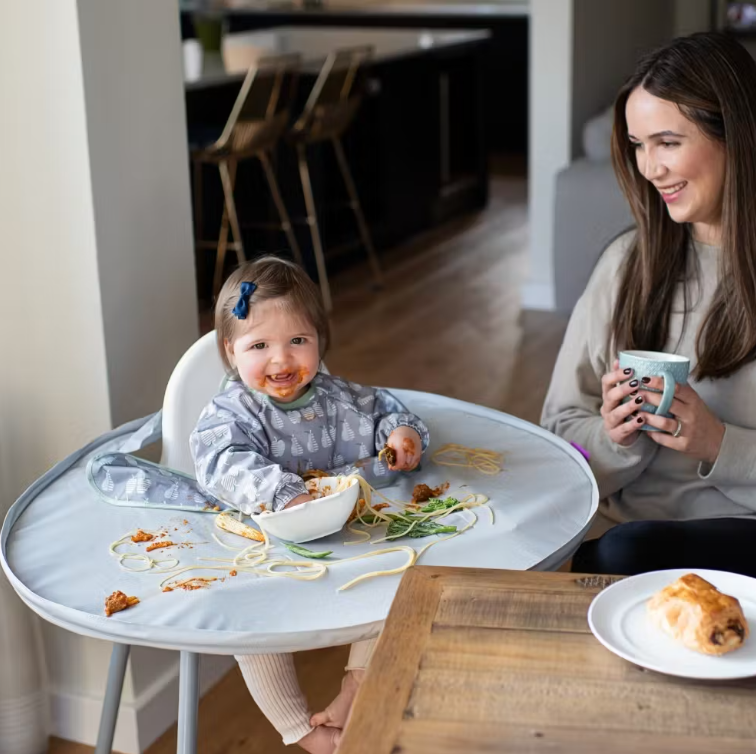 Tidy Tot Σετ Σαλιάρας - Δίσκου Dove Grey Bib &amp; Tray Kit SKU104