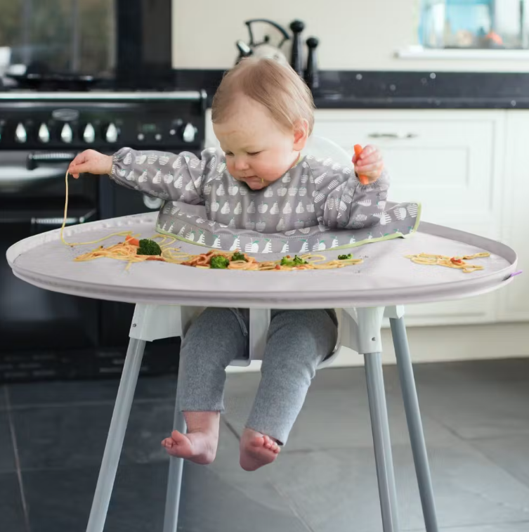 Tidy Tot Σετ Σαλιάρας - Δίσκου Dove Grey Bib &amp; Tray Kit SKU104