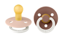 Bibs σετ πιπίλες 2τμχ – latex – blush/woodchuck glow – στρόγγυλη No1 110454