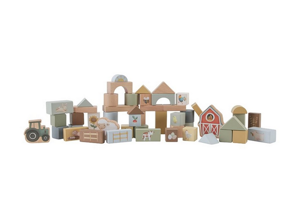 Little Dutch Σετ ξύλινα τουβλάκια Little Farm FSC  LD7145