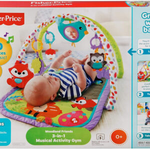 Fisher-Price Fisher Price Παπλωμα-Γυμναστηριο 3 Σε 1 Ζωάκια Του Δάσους CDN47