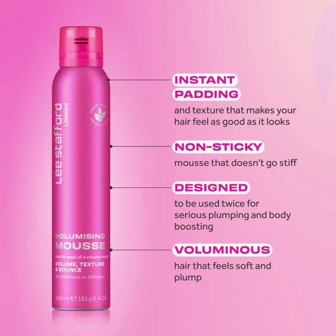 Αφρός Μαλλιών Για Όγκο &amp; Φυσικό Κράτημα Styling Volumising Mousse 200ml | Lee Stafford