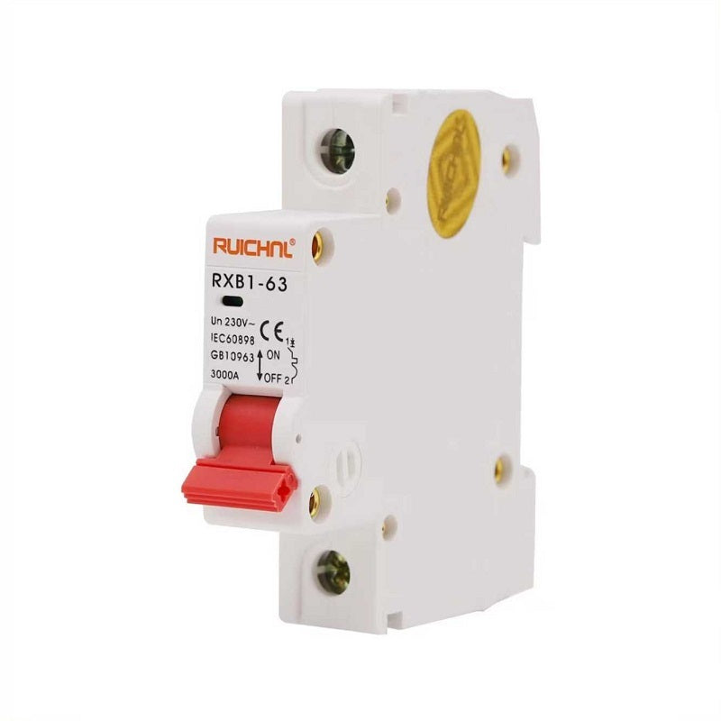 Διακόπτης ασφαλείας ράγας - RXB1-63-10A-1P-3KA - 11005