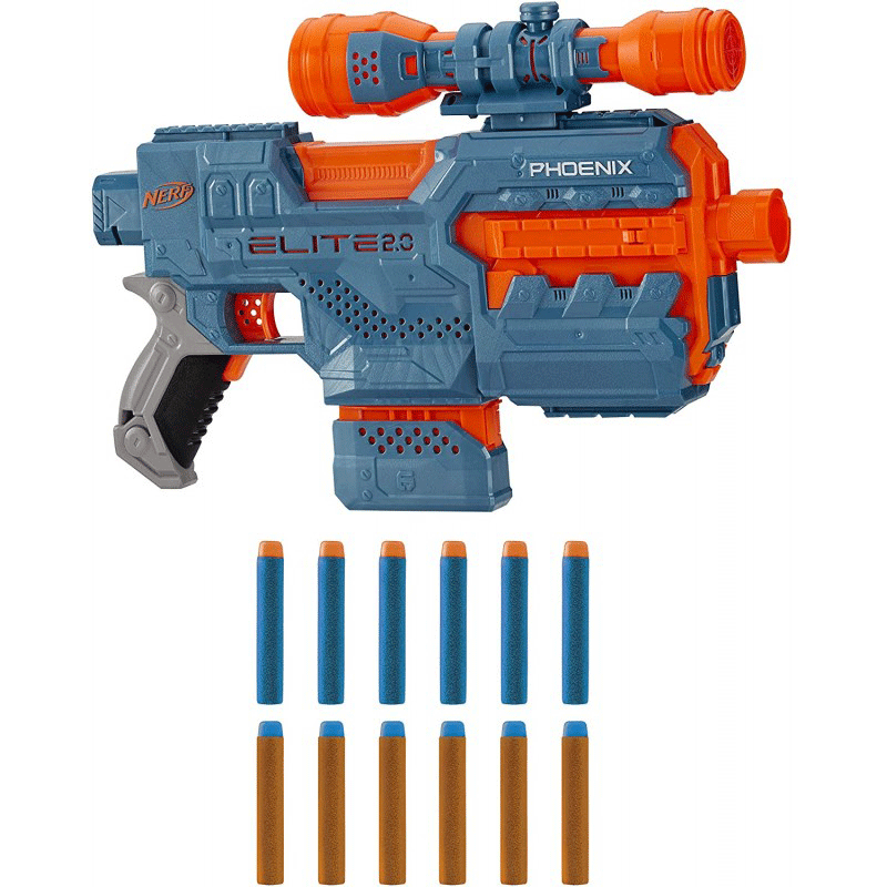 Hasbro Nerf Elite 2.0 Phoenix Cs-6 Με 12 Βελάκια, 6-Βελάκια E9961