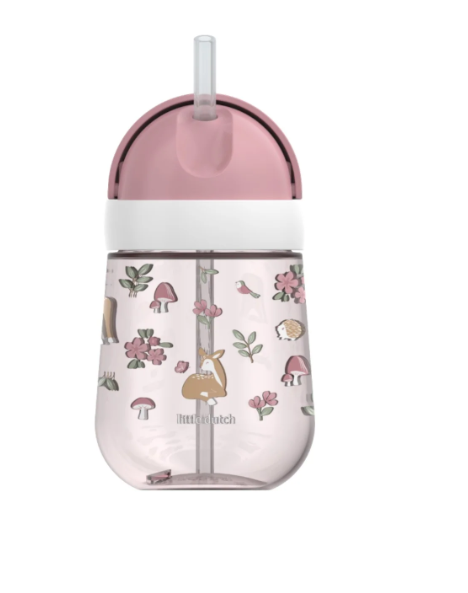 LITTLE DUTCH. Εκπαιδευτικό ποτηράκι με καλαμάκι 300 ml - Fairy Garden