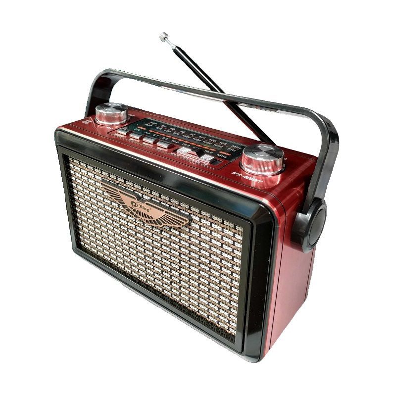 Επαναφορτιζόμενο ραδιόφωνο Retro - PX-85BT - 700857 - Red
