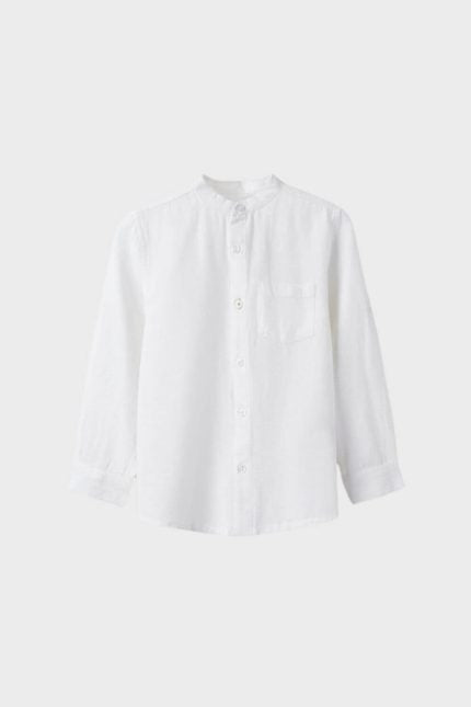 Ζippy Kids λινό πουκάμισο λευκό