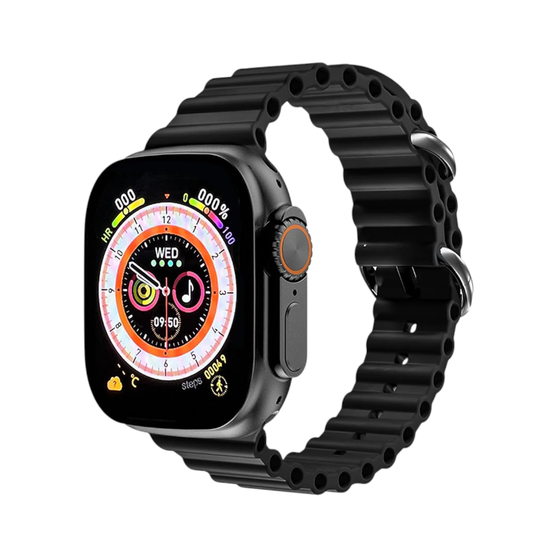 Σετ Smartwatch με 7 λουράκια και ακουστικά - T5000 Ultra3 - 260264 - Black