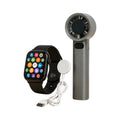 Σετ Smartwatch με ασύρματο ανεμιστήρα χειρός - FAN-50 PRO - 260295 - Black