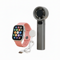 Σετ Smartwatch με ασύρματο ανεμιστήρα χειρός - FAN-50 PRO - 260295 - Orange