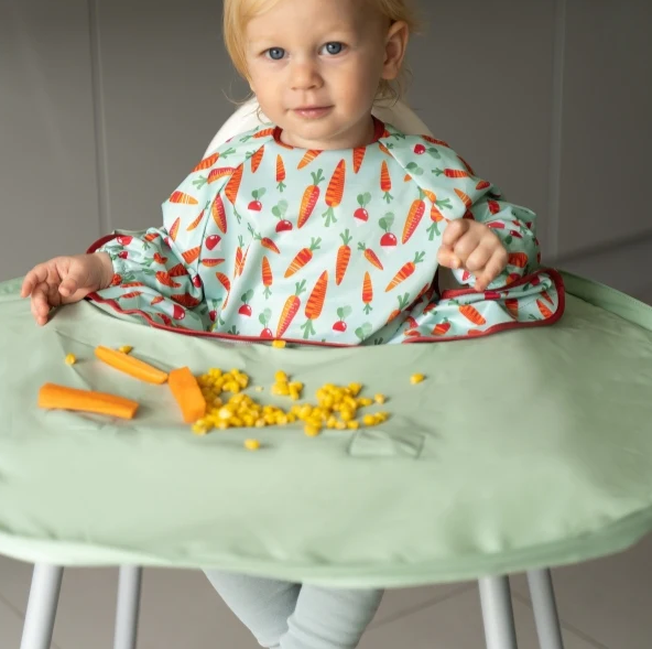 Tidy Tot Σετ Σαλιάρας - Δίσκου Sage Green Bib &amp; Tray Kit BTK21SG