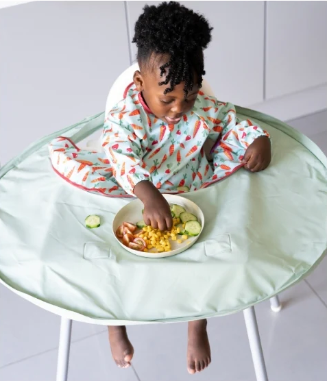 Tidy Tot Σετ Σαλιάρας - Δίσκου Sage Green Bib &amp; Tray Kit BTK21SG