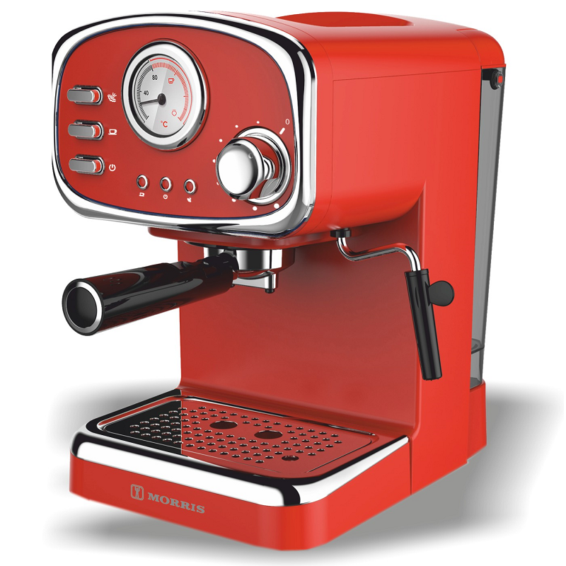 ΜΗΧΑΝΗ ESPRESSO MORRIS R20808EMR RETRO SERIES RED