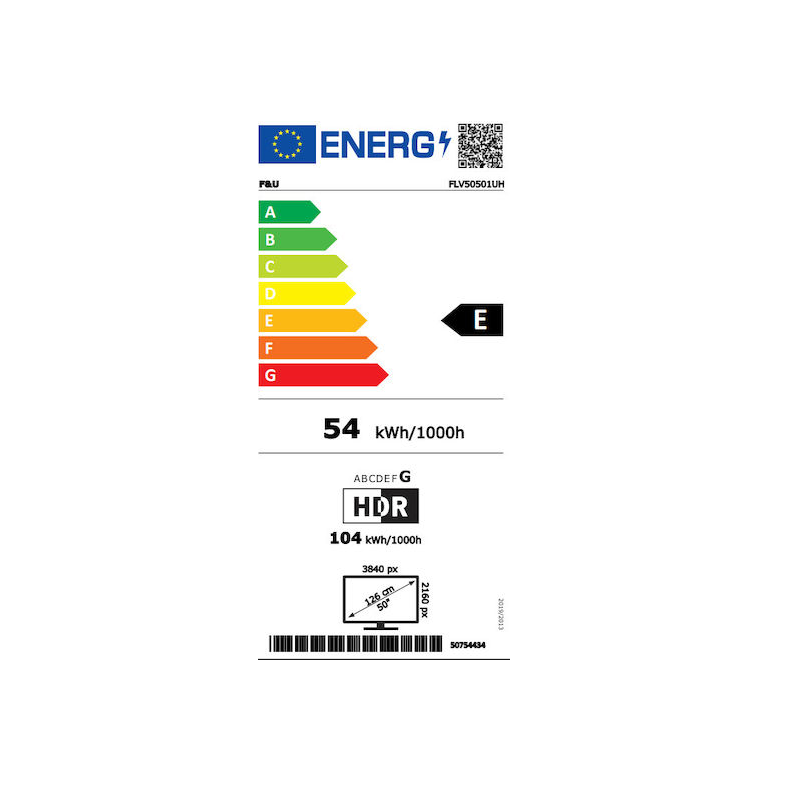 ΤΗΛΕΟΡΑΣΗ F&U 50" SMART LED HD FLV50501UH (VIDAA)