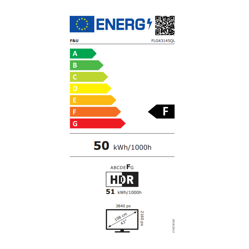 ΤΗΛΕΟΡΑΣΗ F&U QLED 43" Google 4K ULTRA HD FLG43145QL