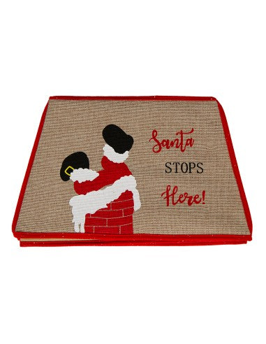 Εξάγωνο Κάλυμμα Βάσης Δέντρου ''Santa Stops Here'' 72x23εκ.