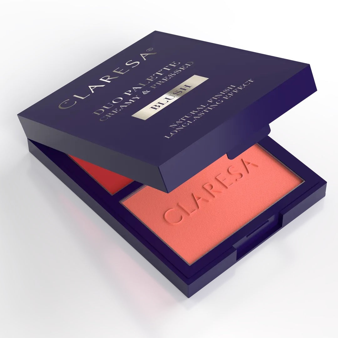 CLARESA | Duo Palette Creamy & Pressed Blush 02 Candy Crush (8.5g) | Long-Lasting Glow | CDPCPBL02