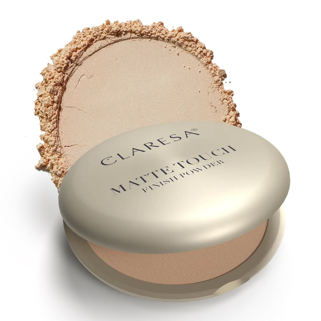 CLARESA | Matte Touch Pressed Powder 02 (10g) | Long-Lasting Shine Control & Velvet Finish | CMTPP02