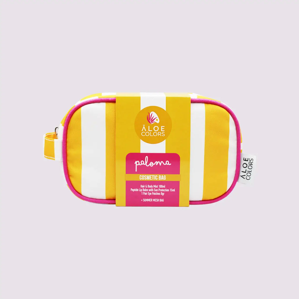 Cosmetic Bag Paloma Body Mist + Lip Balm + Eye Patches + Τσάντα Δίχτυ | Aloe+ Colors